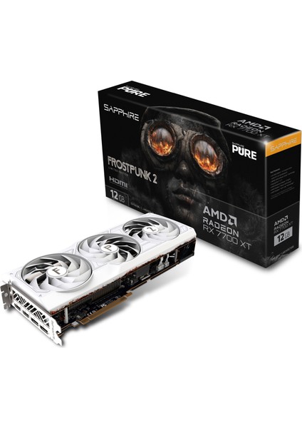 Rx 7700 Xt Pure Frostpunk 2 Edition Amd 12GB Gddr6 192BIT Ekran Kartı 11335-08-50G