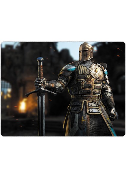 40X30CM Gaming Oyuncu Mousepad Kaymaz Kauçuk Taban Dikişli Kenar Savaşçı Şovalye MP024030