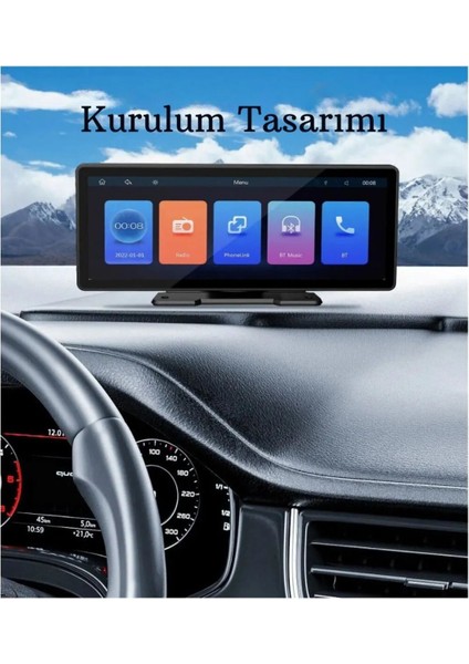 Tak Çalıştır Carplay Apple Android Auto Ekran Kablosuz 10.2inç Araç Araba Ekran Navigasyon