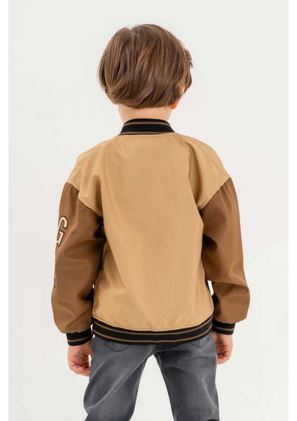Gold Class Nakışlı Çift Cepli Su Geçirmez Kolej Erkek Çocuk Ceket indirimleri