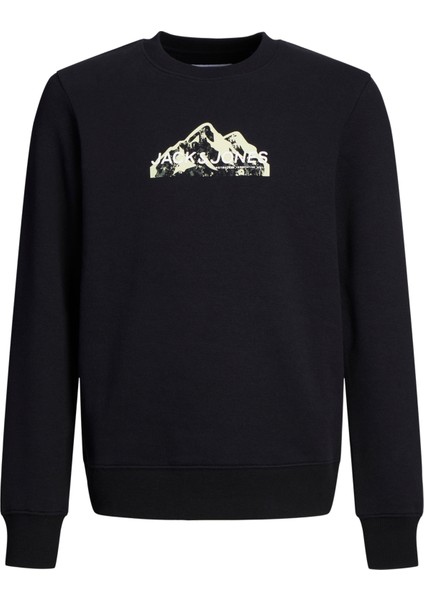 Jack & Jones Çocuk Gögüs Baskili Bisiklet Yaka Sweatshirt - Mountain