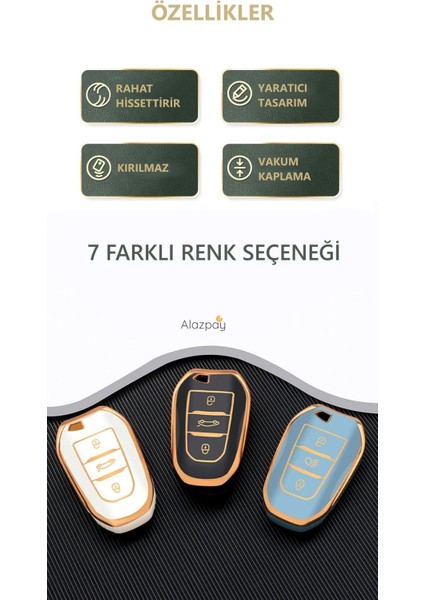 Peugeot 208 308 508 2008 3008 5008 Tpu Anahtar Kılıfı (Sustasız) modelleri