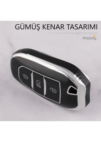 Peugeot 208 308 508 2008 3008 5008 Tpu Anahtar Kılıfı (Sustasız)