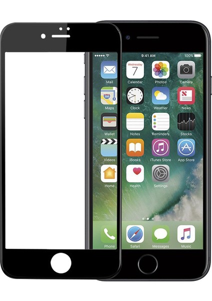 iPhone 7g-s 5d Kırılmaz Ekran Koruyucu Siyah