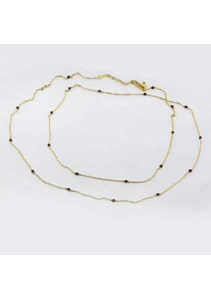 Yakut Taşlı Choker Kolye