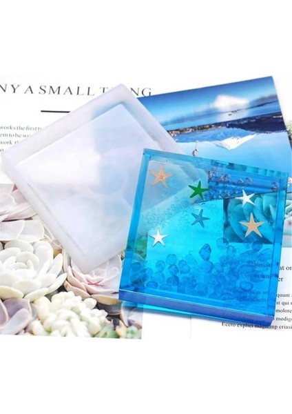 Reçine Epoksi,mum,beton Sabun Kalıbı Bardak Altı Kare modelleri