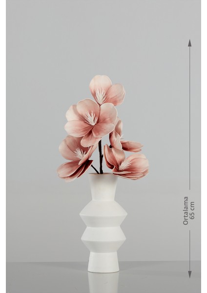 Pink Blooming Twig Yapay Çiçek - Ev & Ofis Dekorasyonu - Çiçek - Dekor Çiçek - A03 Lkm201242d Standart - Pembe