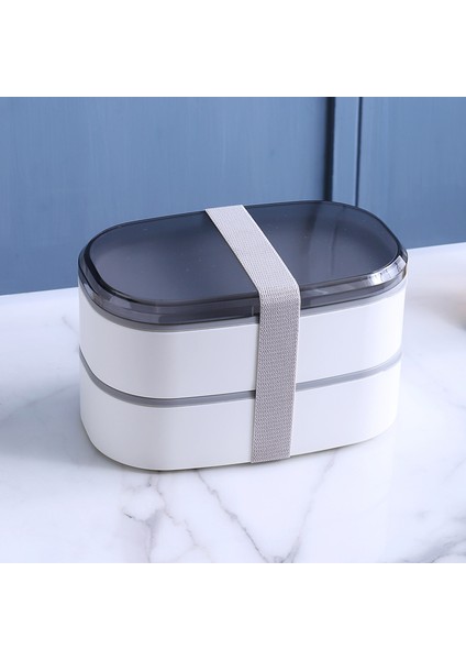 Mikrodalgada Kullanılabilir Işçi Öğrenci Öğle Yemeği Kutusu Büyük Kapasiteli Askılı Çift Katmanlı (Yurt Dışından)