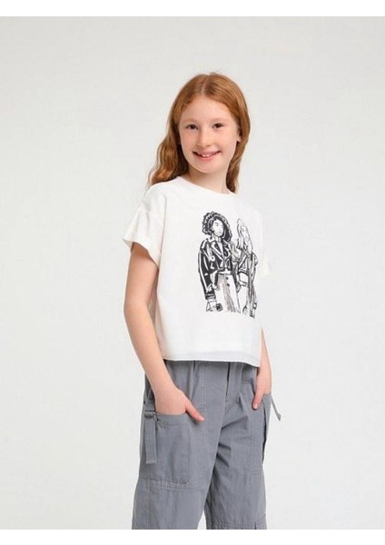 Kız Çocuk Pamuklu Kabartmalı T-Shirt indirimleri
