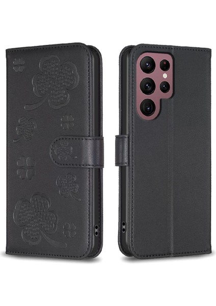 Samsung Galaxy S22 Için Flip Case Ultra 5g Yonca Çiçek Cüzdan Çok Renkli (Yurt Dışından)