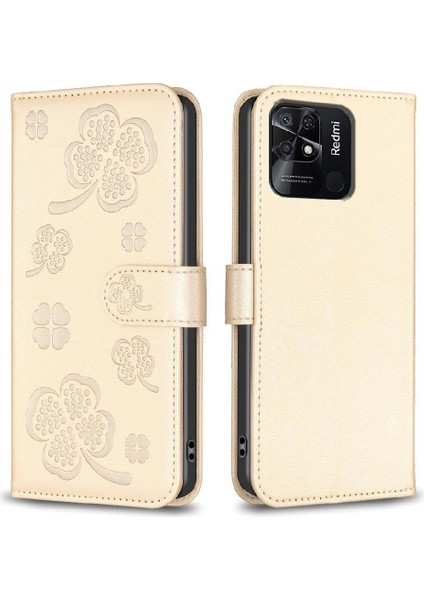 Xiaomi Redmi 10C Çok Renkli Pu Deri Cüzdan Kart Yuvaları Için Flip Case (Yurt Dışından)