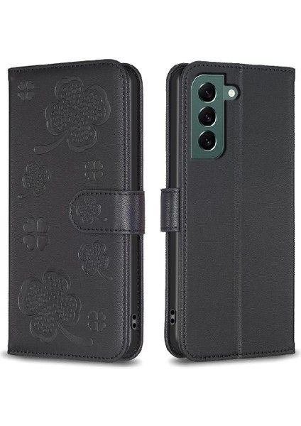 Samsung Galaxy S21 Fe Çok Renkli Yonca Çiçek Pu Deri Için Flip Case (Yurt Dışından)