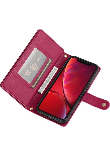 IPhone X/xs Kickstand Çok Fonksiyonlu Kart Yuvaları Cüzdan Için Flip Case (Yurt Dışından)