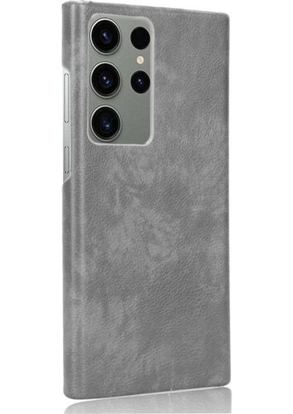 Samsung Galaxy S23 Için Retro Durumda Ultra Lychee Desen Retro Anti Scratch (Yurt Dışından) modelleri