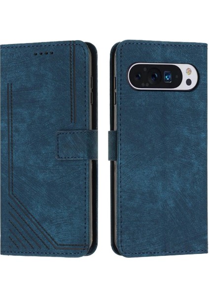 Google Piksel 9 Pro Xl Pu Deri Kart Ekleme Kickstand Için Flip Case (Yurt Dışından)