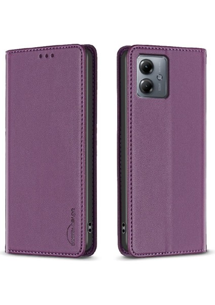 Motorola Moto G14 4g Çok Renkli Manyetik Cüzdan Iş Pu Için Flip Case (Yurt Dışından)