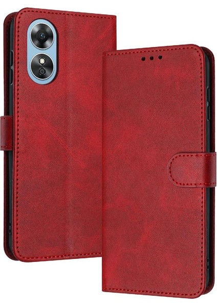 Oppo A38 4G/A18 4g Kickstand Pu Deri Kart Yuvası ile Flip Case (Yurt Dışından)
