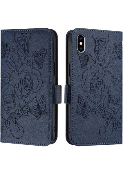 Kredi Kartı Yuvası Manyetik Cüzdan ile IPhone Xs Max Pu Deri Kılıf (Yurt Dışından)