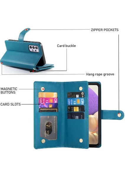 Samsung Galaxy A32 5g Kickstand Bilek Kayışı Çok Fonksiyonlu Flip Case (Yurt Dışından) indirimleri