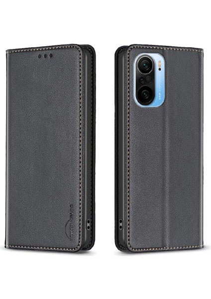 Xiaomi Redmi Için Flip Case K40/K40 Pro Iş Pu Deri Çoklu Kart Yuvası (Yurt Dışından)