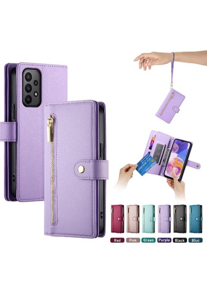 Samsung Galaxy M23 5g Kickstand Cüzdan Bölmesi Bilek Için Flip Case (Yurt Dışından) modelleri