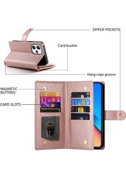 Xiaomi Redmi Için Flip Case 12 4g/5g Çok Fonksiyonlu Kart Yuvaları Kickstand (Yurt Dışından)