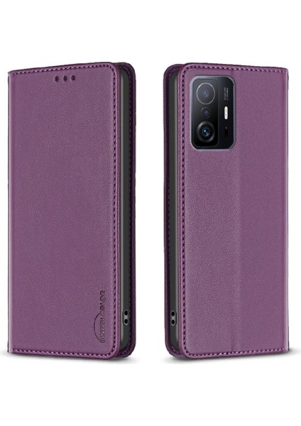 Xiaomi 11T/11T Pro Için Flip Case Manyetik Cüzdan Iş Pu Deri Yuvası (Yurt Dışından)