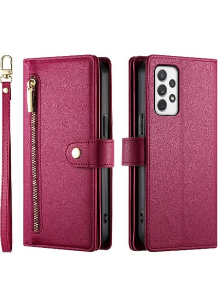Samsung Galaxy A72 4g Için Flip Case/5g Çok Fonksiyonlu Kart Yuvaları Cüzdan (Yurt Dışından)
