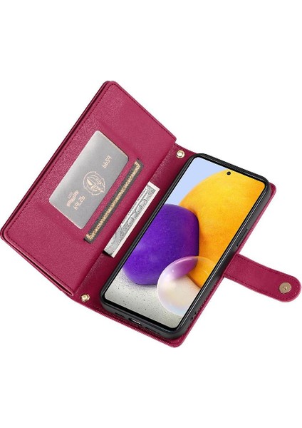 Samsung Galaxy A72 4g Için Flip Case/5g Çok Fonksiyonlu Kart Yuvaları Cüzdan (Yurt Dışından)