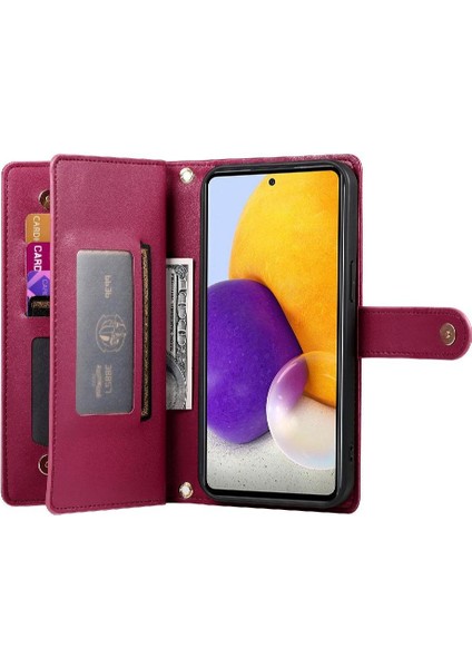 Samsung Galaxy A72 4g Için Flip Case/5g Çok Fonksiyonlu Kart Yuvaları Cüzdan (Yurt Dışından)