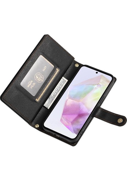 Samsung Galaxy A35 Kickstand Çok Fonksiyonlu Kart Yuvaları Için Flip Case (Yurt Dışından)