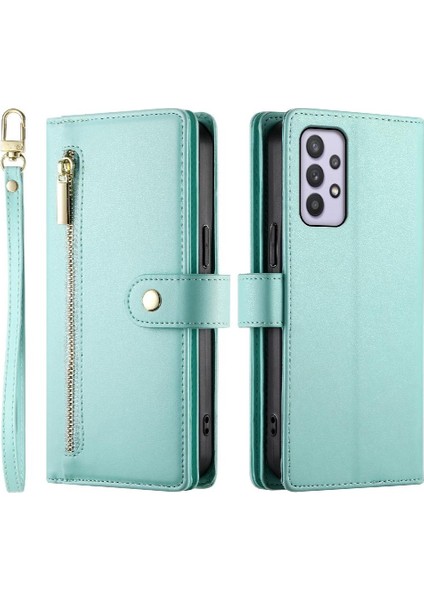 Samsung Galaxy A32 4g Cüzdan Bölmesi Kickstand Bilek Için Flip Case (Yurt Dışından)
