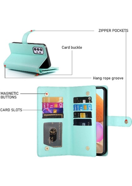 Samsung Galaxy A32 4g Cüzdan Bölmesi Kickstand Bilek Için Flip Case (Yurt Dışından) fırsatları
