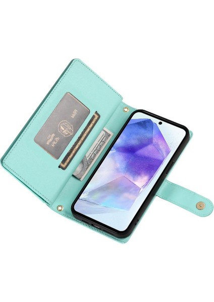 Samsung Galaxy Galaxy Cüzdan Bölmesi Çok Fonksiyonlu Kart Için Flip Case (Yurt Dışından)