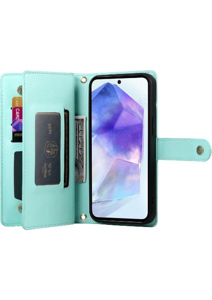 Samsung Galaxy Galaxy Cüzdan Bölmesi Çok Fonksiyonlu Kart Için Flip Case (Yurt Dışından)