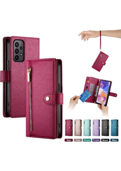 Samsung Galaxy M23 5g Kickstand Cüzdan Bölmesi Bilek Için Flip Case (Yurt Dışından) fırsatları