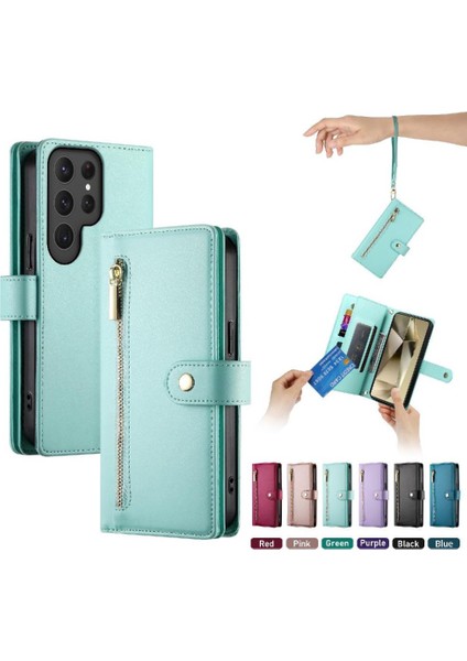 Samsung Galaxy S24 Ultra Kickstand Çok Fonksiyonlu Kart Için Flip Case (Yurt Dışından) modelleri