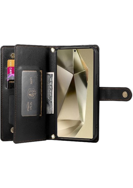 Samsung Galaxy S24 Ultra Kickstand Çok Fonksiyonlu Kart Için Flip Case (Yurt Dışından) fırsatları