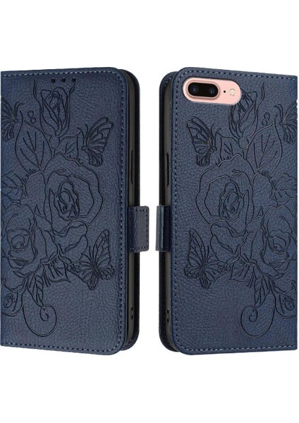 IPhone 8 Için Kılıf Artı/7 Artı Kredi Kartı Yuvası ile Pu Deri Manyetik (Yurt Dışından)