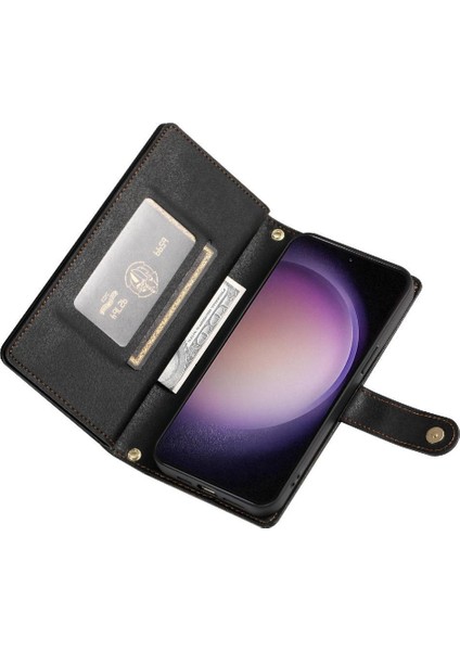 Samsung Galaxy S23 Bilek Kayışı Çok Fonksiyonlu Kart Yuvaları Için Flip Case (Yurt Dışından) indirimleri
