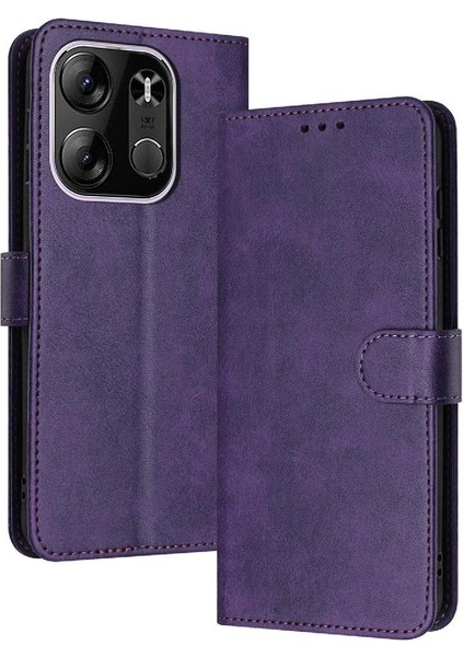 Tecno Spark Için Flip Case Kart Yuvası Kickstand Saf Renk Pu ile 2023 Gitmek (Yurt Dışından)