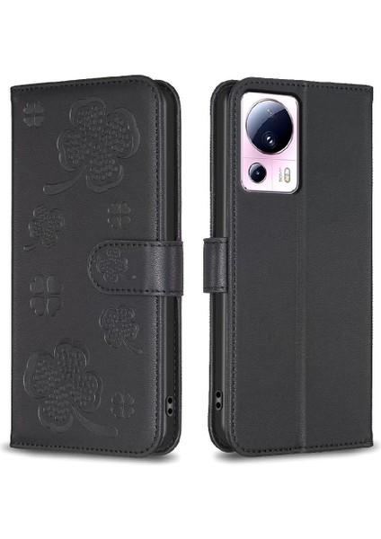 Xiaomi 13 Lite 5g Için Flip Case Cüzdan Çok Renkli Pu Deri Yonca Kartı (Yurt Dışından)