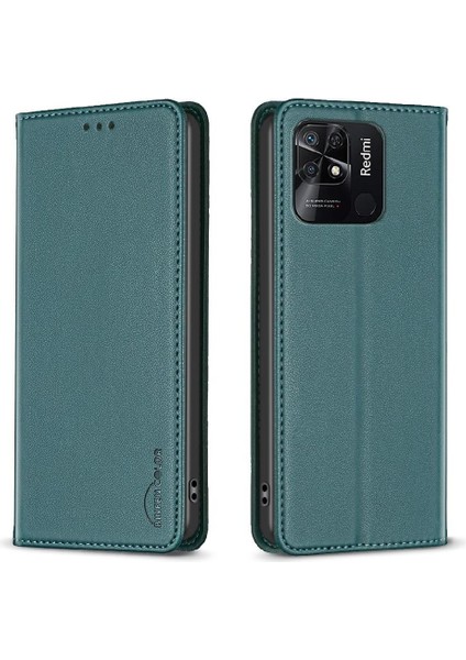 Xiaomi Redmi 10C Çoklu Kart Yuvası Için Flip Case Pu Deri Manyetik Cüzdan (Yurt Dışından)