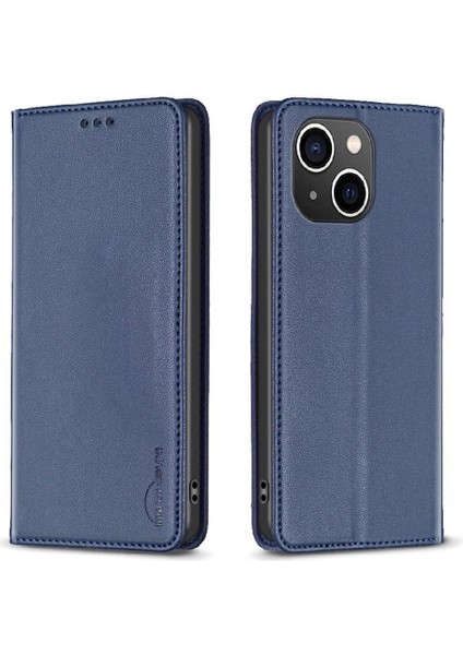 IPhone 15 Için Flip Case Çok Renkli Manyetik Cüzdan Iş Çoklu Kart Pu (Yurt Dışından)