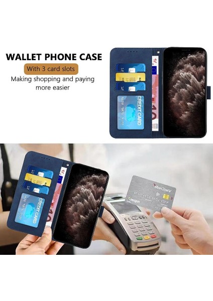 Realme 12 Pro Artı Flip Folio Cüzdan Için Telefon Kılıfı El Kayışı Kart Yuvaları (Yurt Dışından)