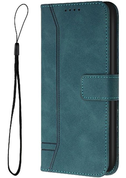 Telefon Kılıfı Için Xiaomi Poco M6 4g El Kayışı Pu Deri Flip Folio Cüzdan (Yurt Dışından)