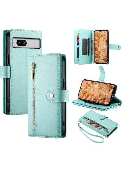 Google Pixel 8 Kickstand Bilek Kayışı Cüzdan Bölmesi Kartı Için Flip Case (Yurt Dışından) modelleri