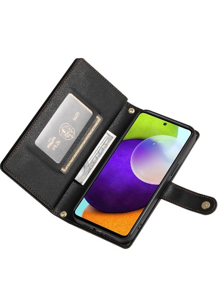 Manyi Mall Samsung Galaxy A52S Cüzdan Bölmesi Kickstand Kart Yuvaları Için Flip Case (Yurt Dışından)