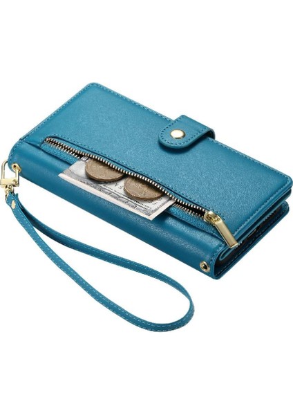 Samsung Galaxy S22 Artı Bilek Kayışı Çok Fonksiyonlu Kart Için Flip Case (Yurt Dışından)