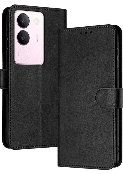 Toka Pu Deri Kickstand ile Kart Yuvası ile Vıvo V29 5g Için Flip Case (Yurt Dışından)